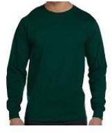Basic Editions Long Sleeve Shirt Hunter Green XL