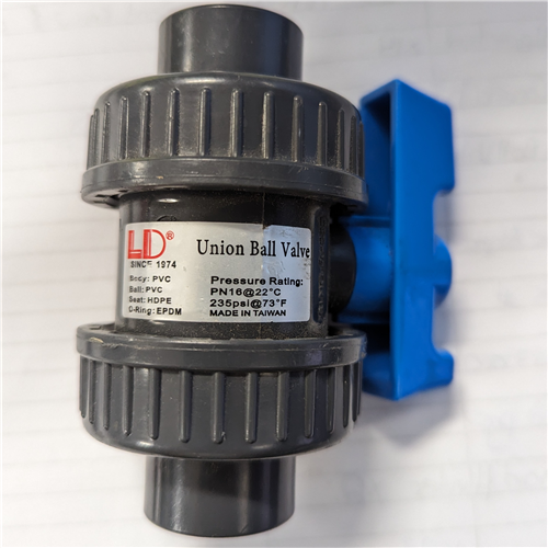 3/4" " SCH 80 PVC Double Union Ball Valve